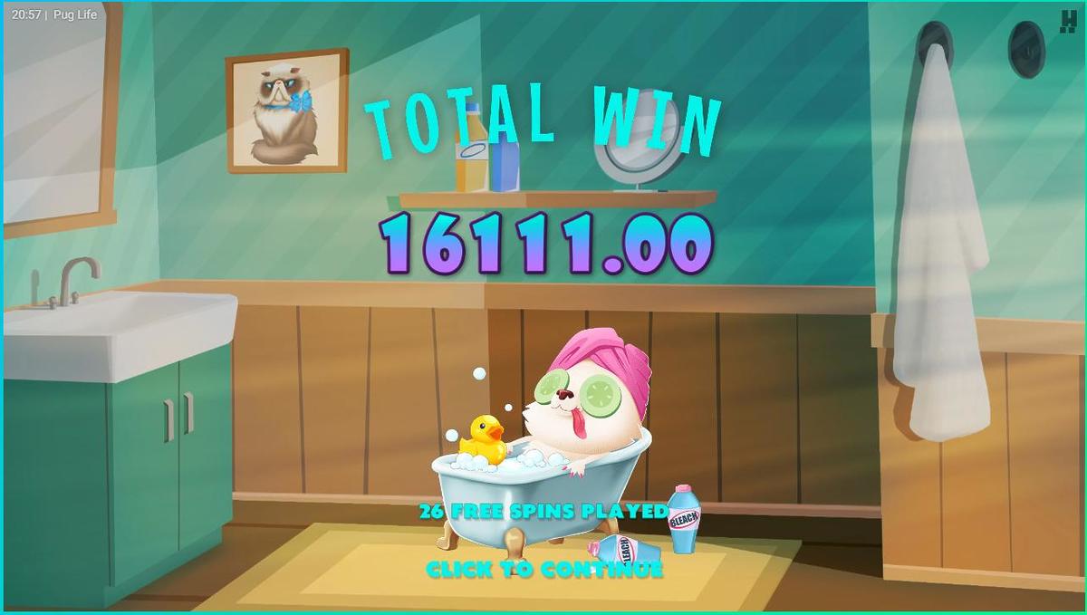 Pug Life slot machine online casino gambling big win