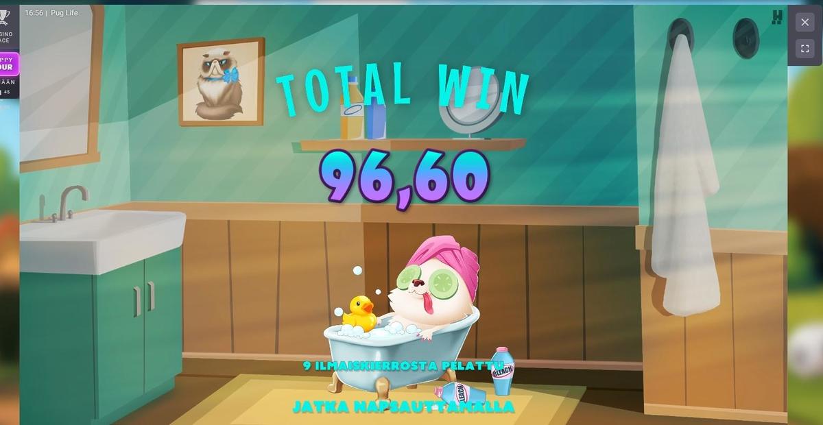 Pug Life slot machine online casino gambling big win