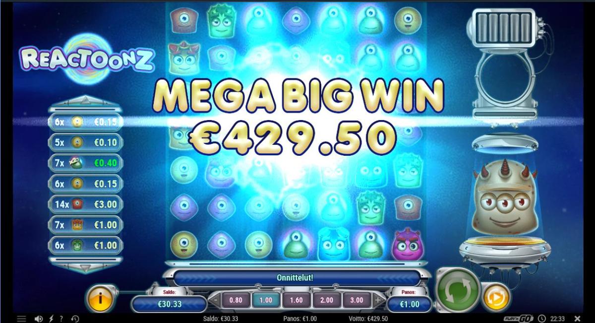Reactoonz – Wildz (429.50 eur / 1 bet) | Annero