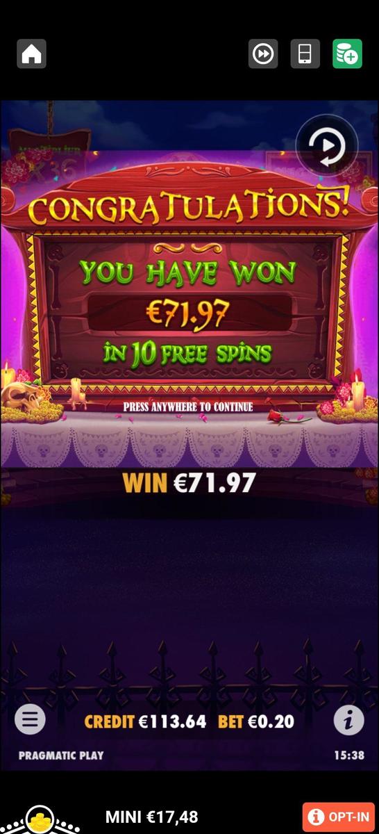 muertos multiplier - LeoVegas (71.97 eur / 0.2 bet) | Blad3rwing