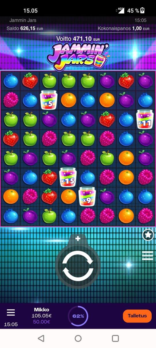 Jammin Jars slot machine online casino gambling big win