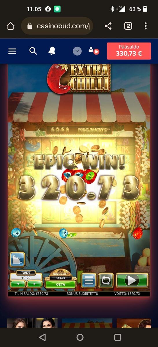 Extra Chilli slot machine online casino gambling big win