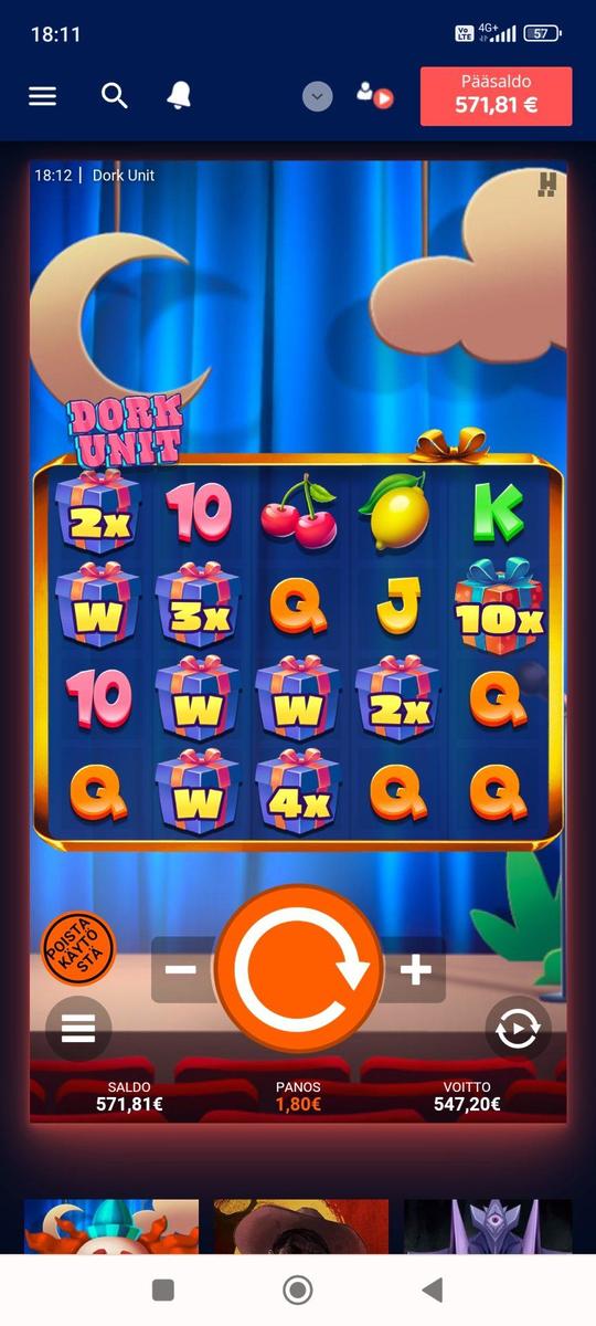 Dork Unit slot machine online casino gambling big win