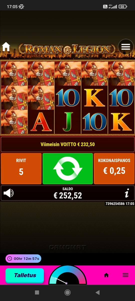 Roman Legion slot machine online casino gambling big win
