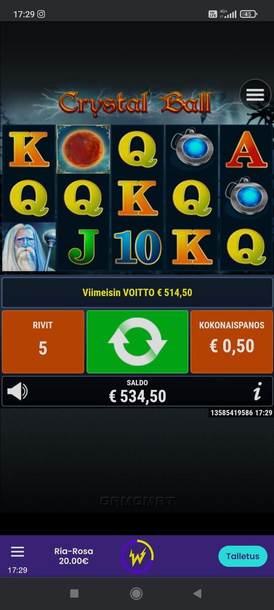Crystal Ball slot machine online casino gambling big win
