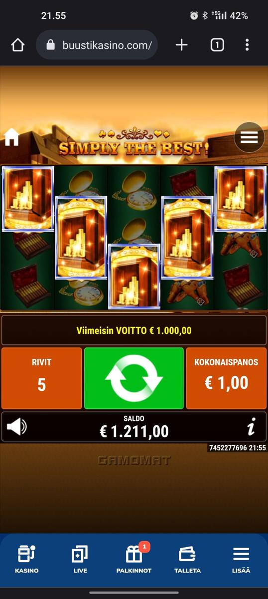Simply The Best slot machine online casino gambling big win