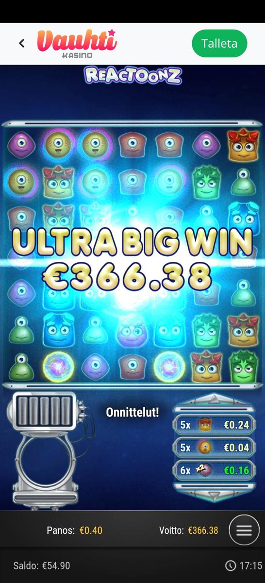 Reactoonz slot machine online casino gambling big win