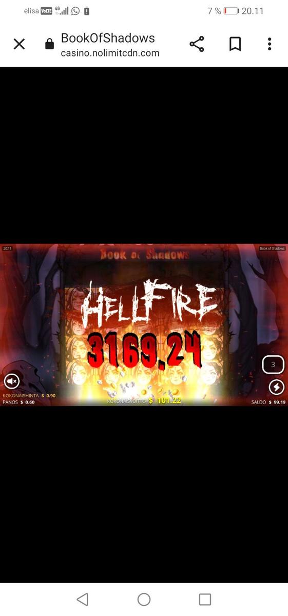 Book Of Shadows slot machine online casino gambling big win