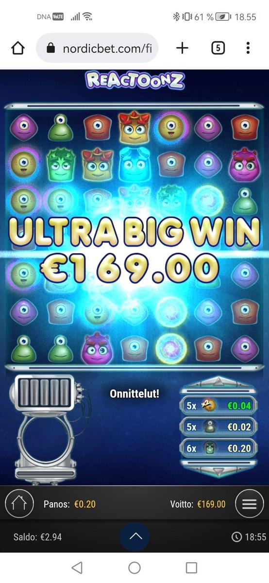 Reactoonz slot machine online casino gambling big win