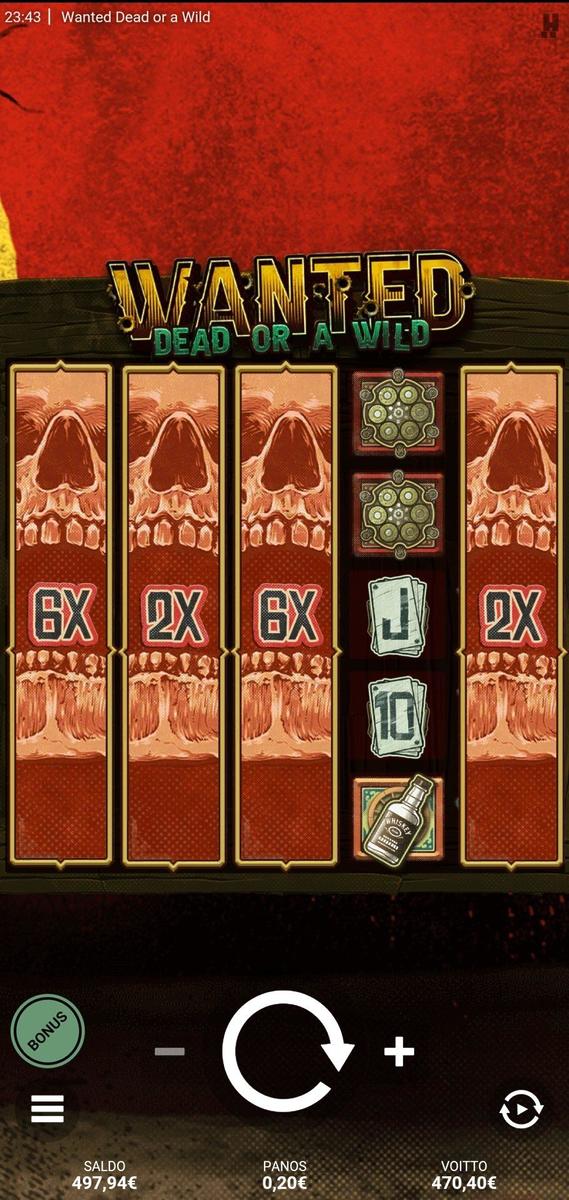 Wanted Dead Or A Wild slot machine online casino gambling big win