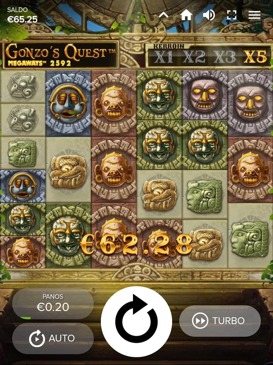 Gonzo's Quest Megaways slot machine online casino gambling big win