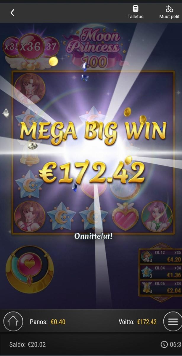 Moon Princess 100 slot machine online casino gambling big win