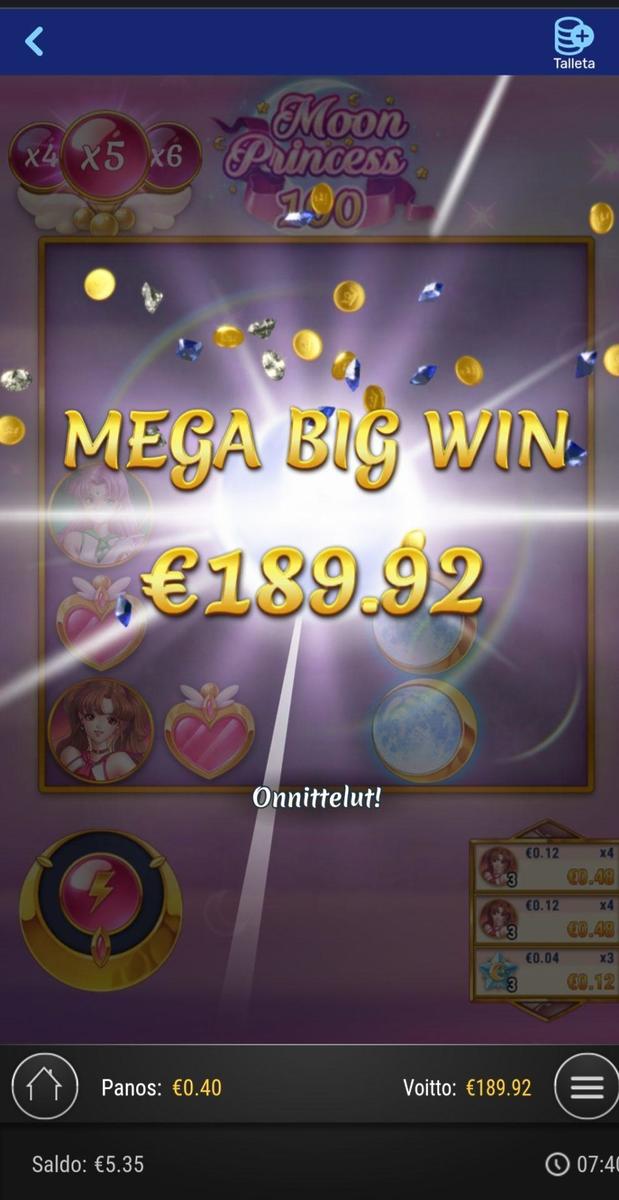 Moon Princess 100 slot machine online casino gambling big win