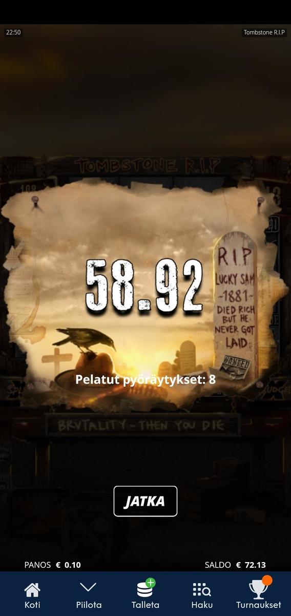 Tombstone R.I.P slot machine online casino gambling big win