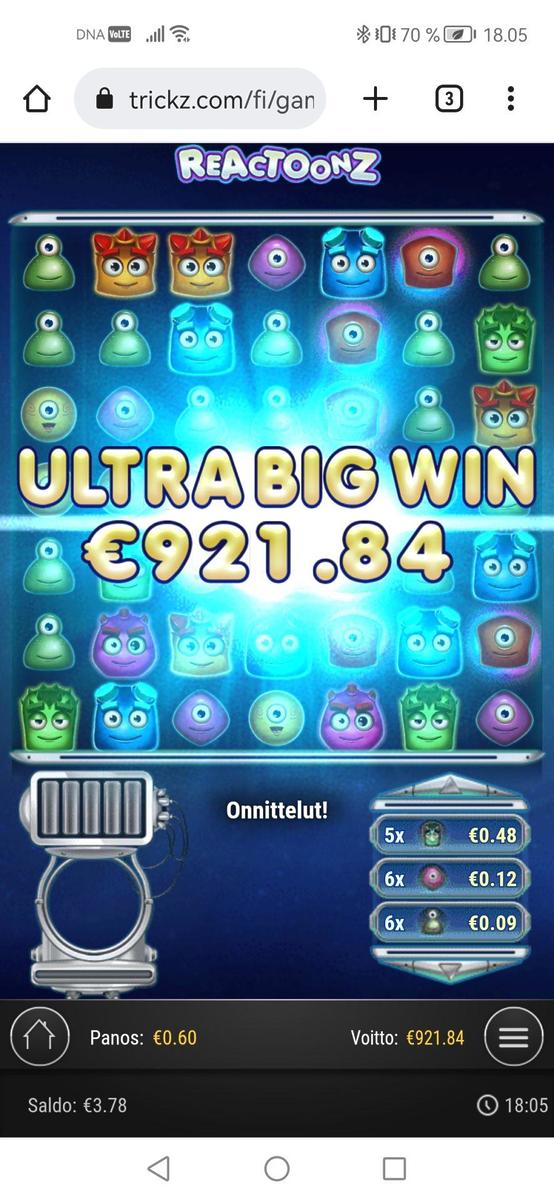 Reactoonz slot machine online casino gambling big win
