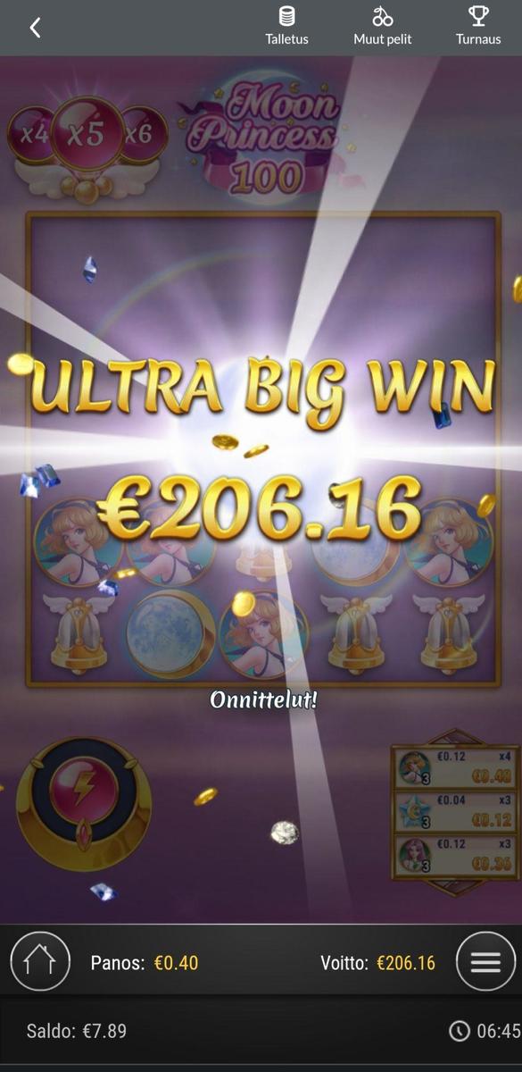 Moon Princess 100 slot machine online casino gambling big win