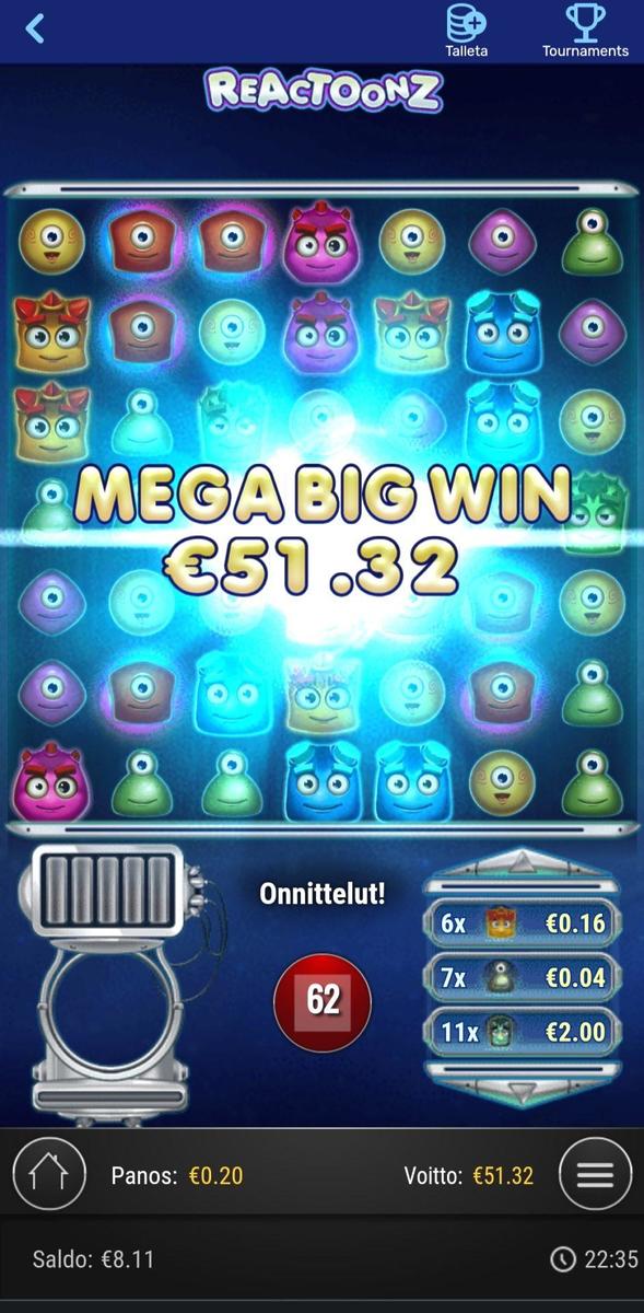 Reactoonz slot machine online casino gambling big win