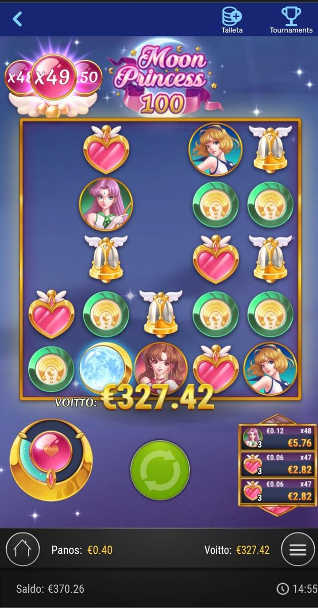 Moon Princess 100 slot machine online casino gambling big win
