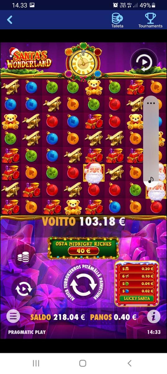 Santa's Wonderland slot machine online casino gambling big win