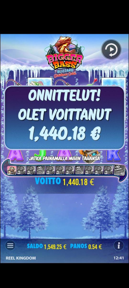 Bigger Bass Bonanza Blizzard Christmas Cash slot machine online casino gambling big win