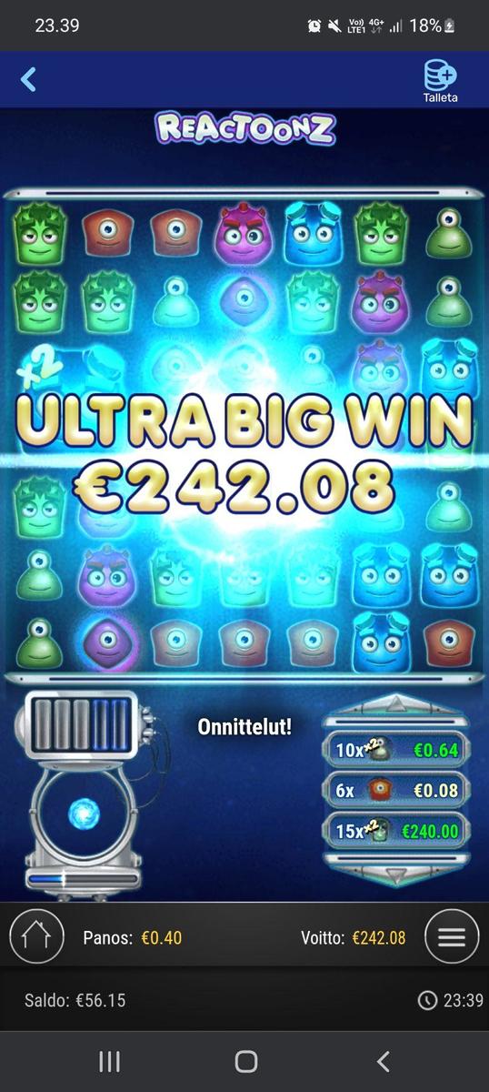 Reactoonz slot machine online casino gambling big win