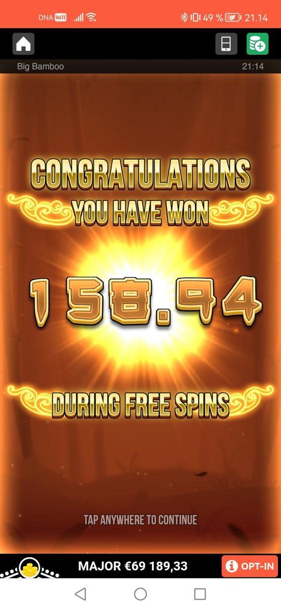 Big Bamboo slot machine online casino gambling big win