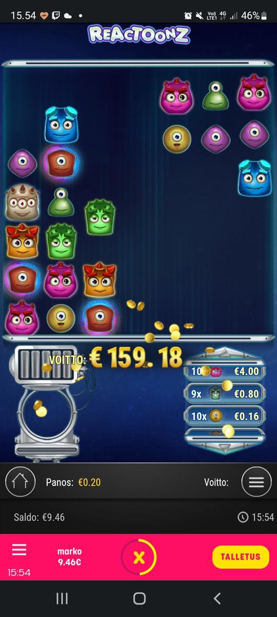 Reactoonz slot machine online casino gambling big win