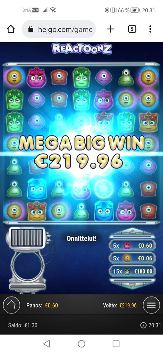 Reactoonz slot machine online casino gambling big win