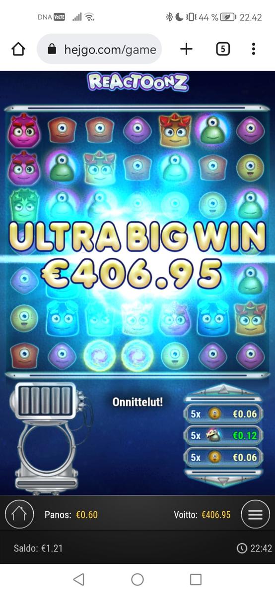 Reactoonz slot machine online casino gambling big win