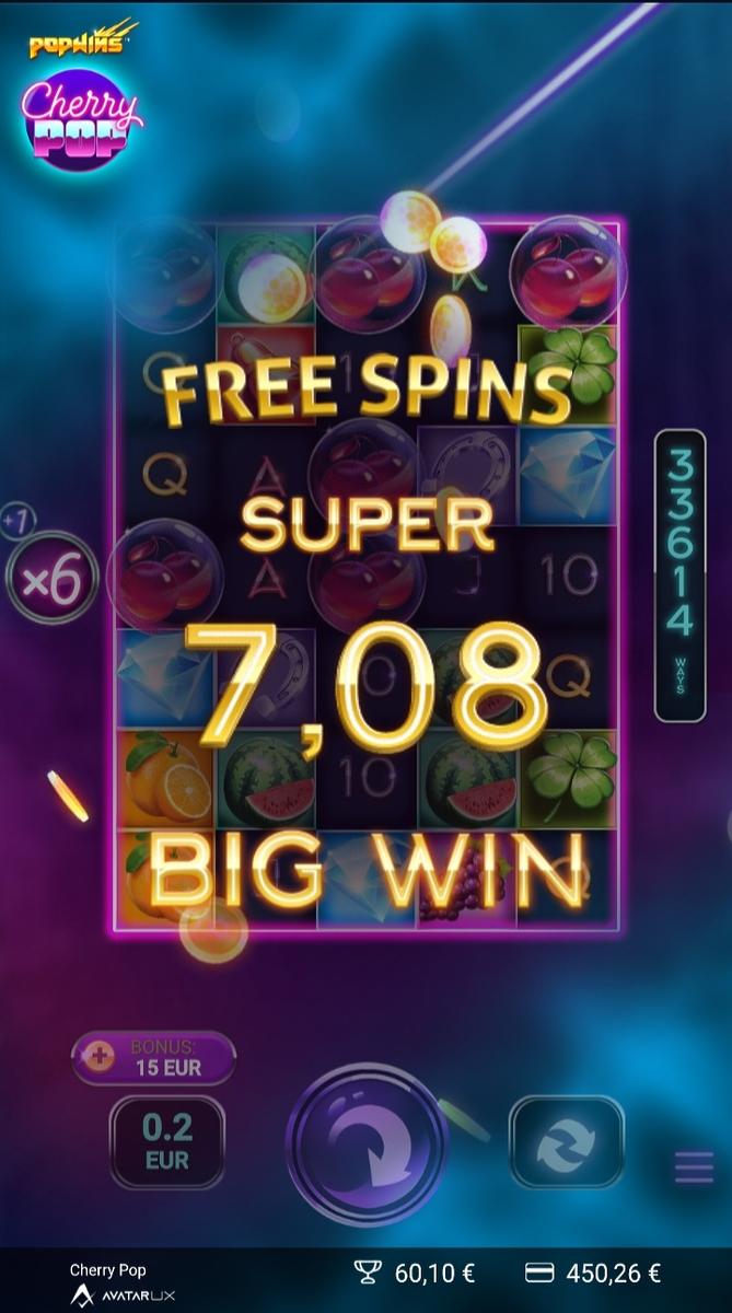 Cherry Pop slot machine online casino gambling big win