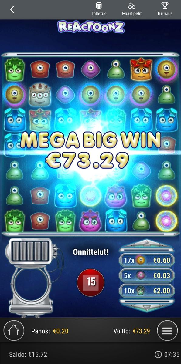 Reactoonz slot machine online casino gambling big win