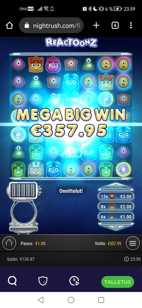 Reactoonz slot machine online casino gambling big win