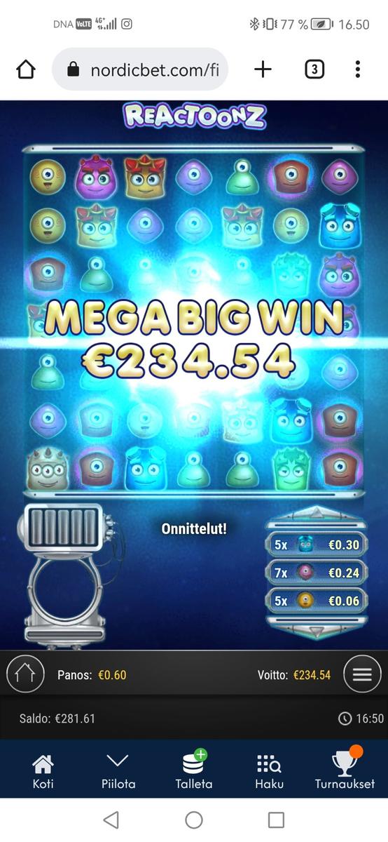 Reactoonz slot machine online casino gambling big win