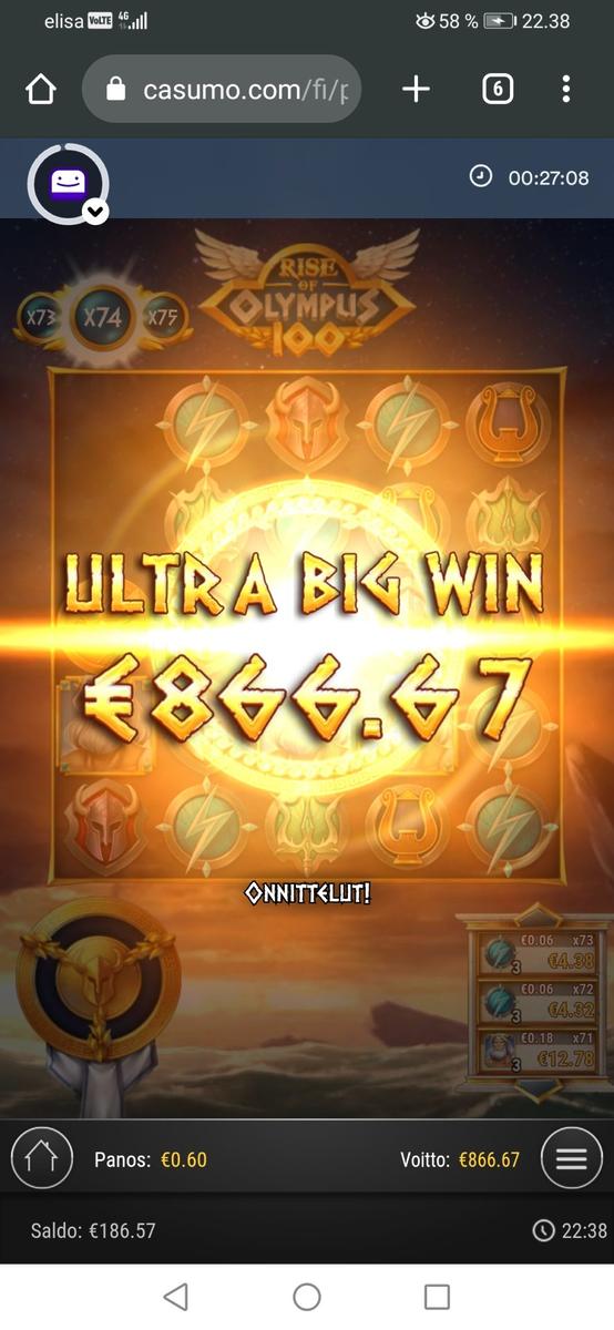 Rise Of Olympus 100 slot machine online casino gambling big win