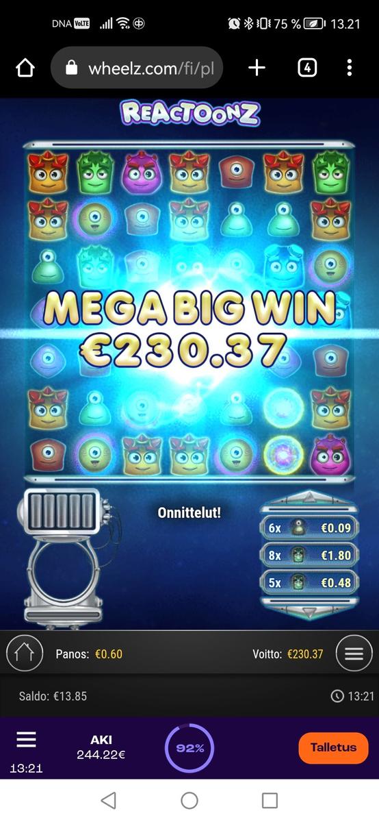 Reactoonz slot machine online casino gambling big win
