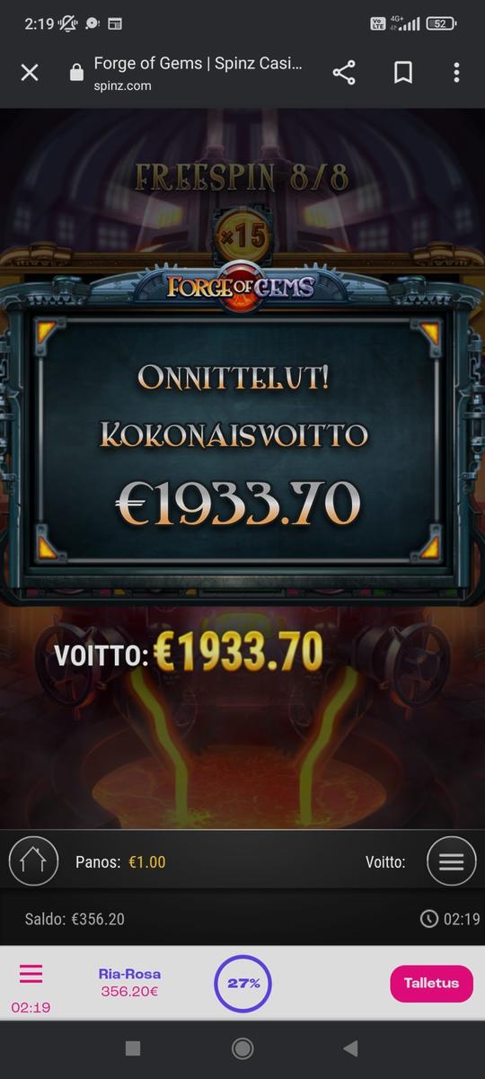 Forge Of Gems slot machine online casino gambling big win