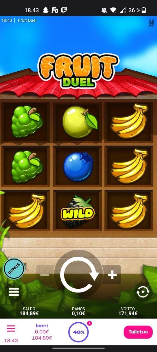 Fruit Duel slot machine online casino gambling big win