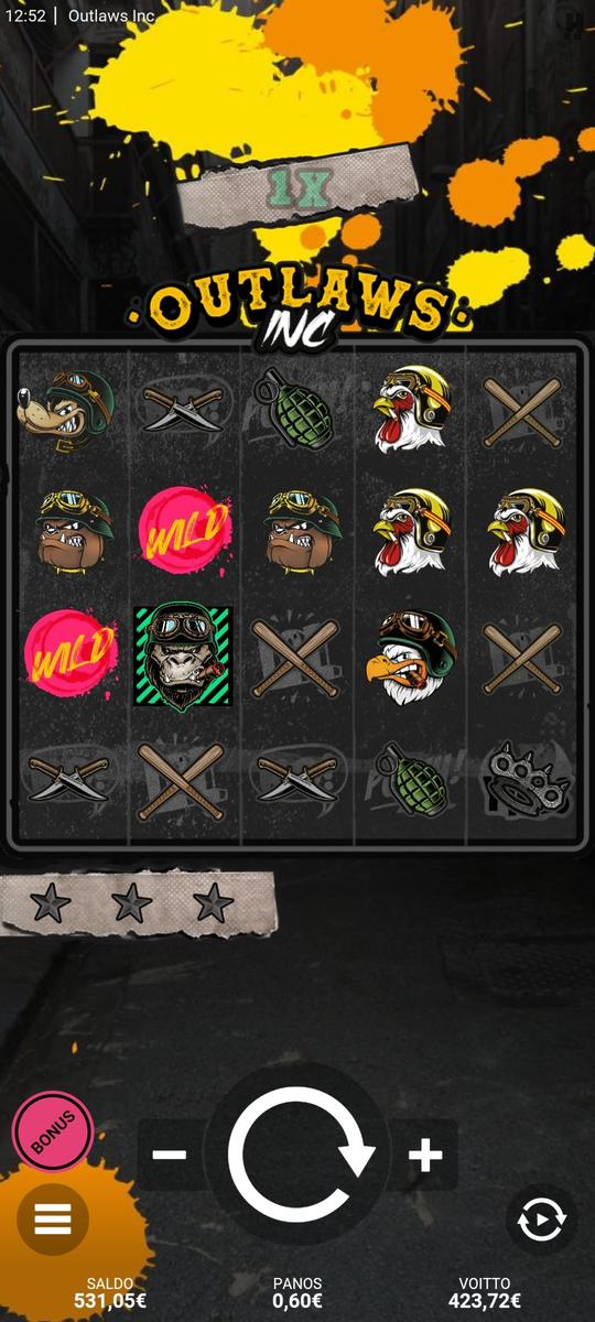 Outlaws Inc. slot machine online casino gambling big win