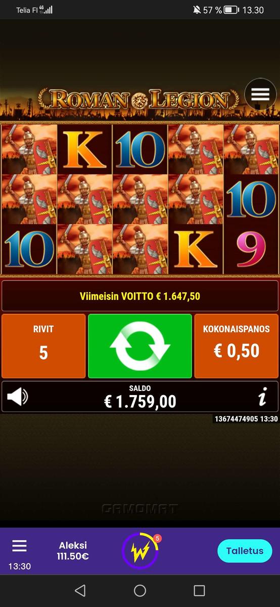 Roman Legion slot machine online casino gambling big win