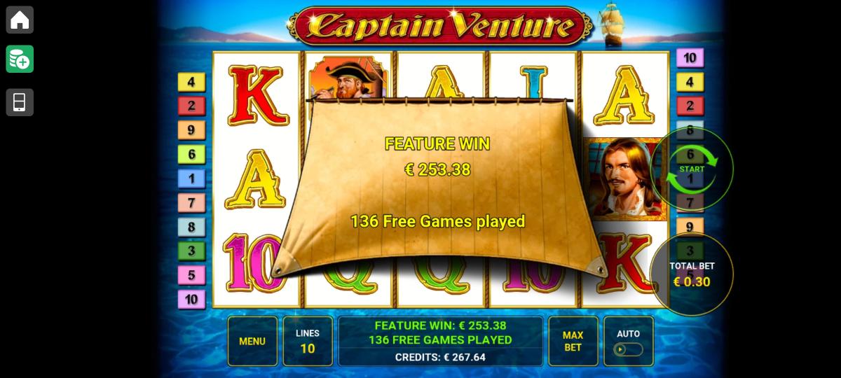 Captain Venture – LeoVegas (253.38 eur / 0.20 bet) | Jannevaan123