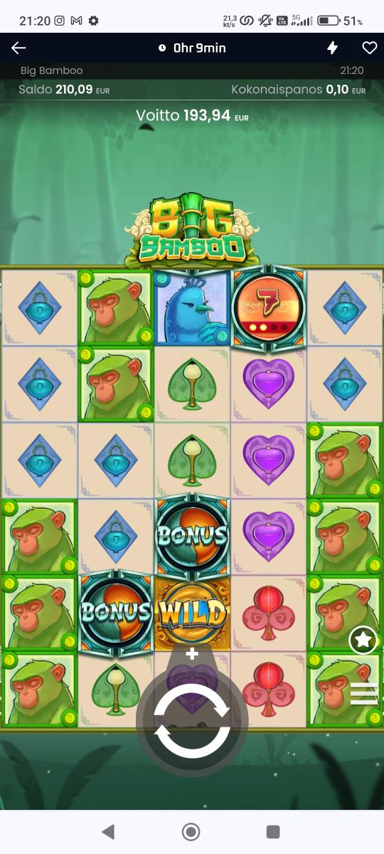 Big Bamboo – Lataamo (193.94 eur / 0.10 bet) | Milla H