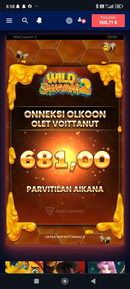 wild swarm 2 – Casino Universe (681 eur / 1 bet) | Jusukkeli