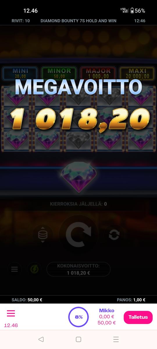 Diamond bounty 7s hold and win – Spinz (1018.20 eur / 1 bet) | Kapteni85
