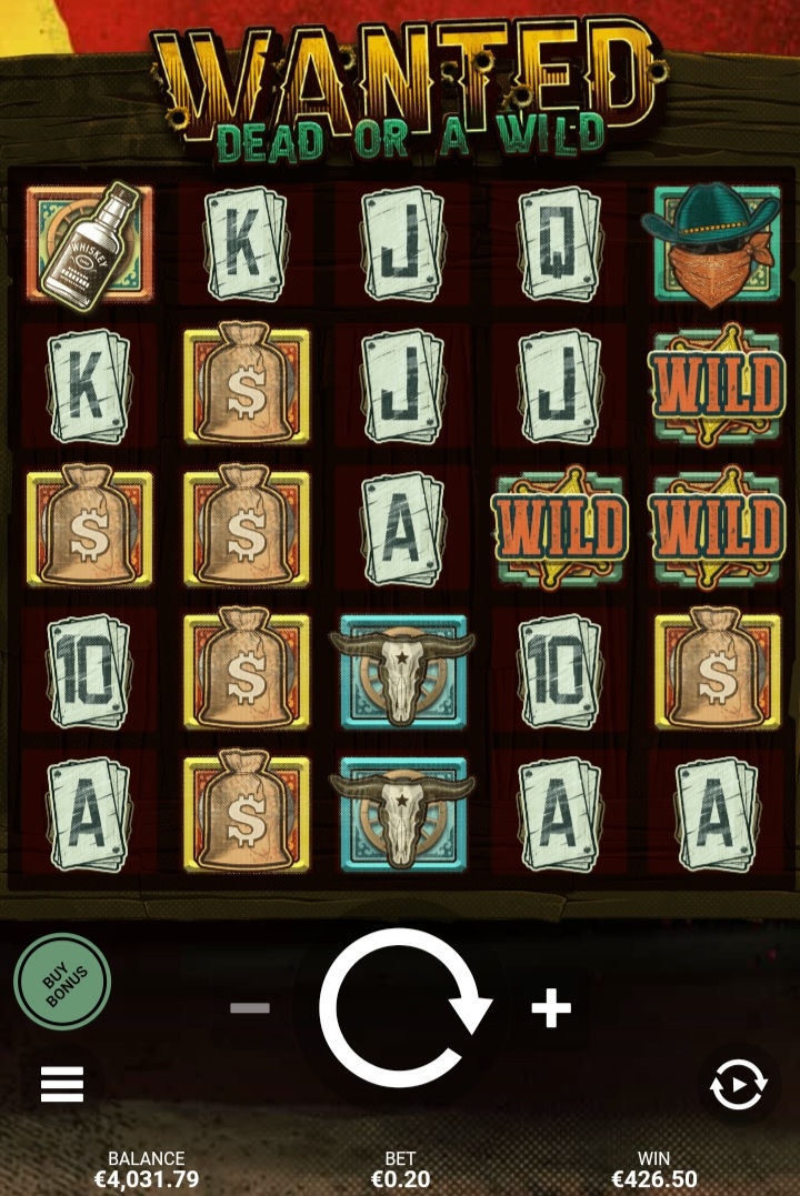 Wanted Dead or a Wild – UltraCasino (426.50 eur / 0.20 bet) | juugeli1