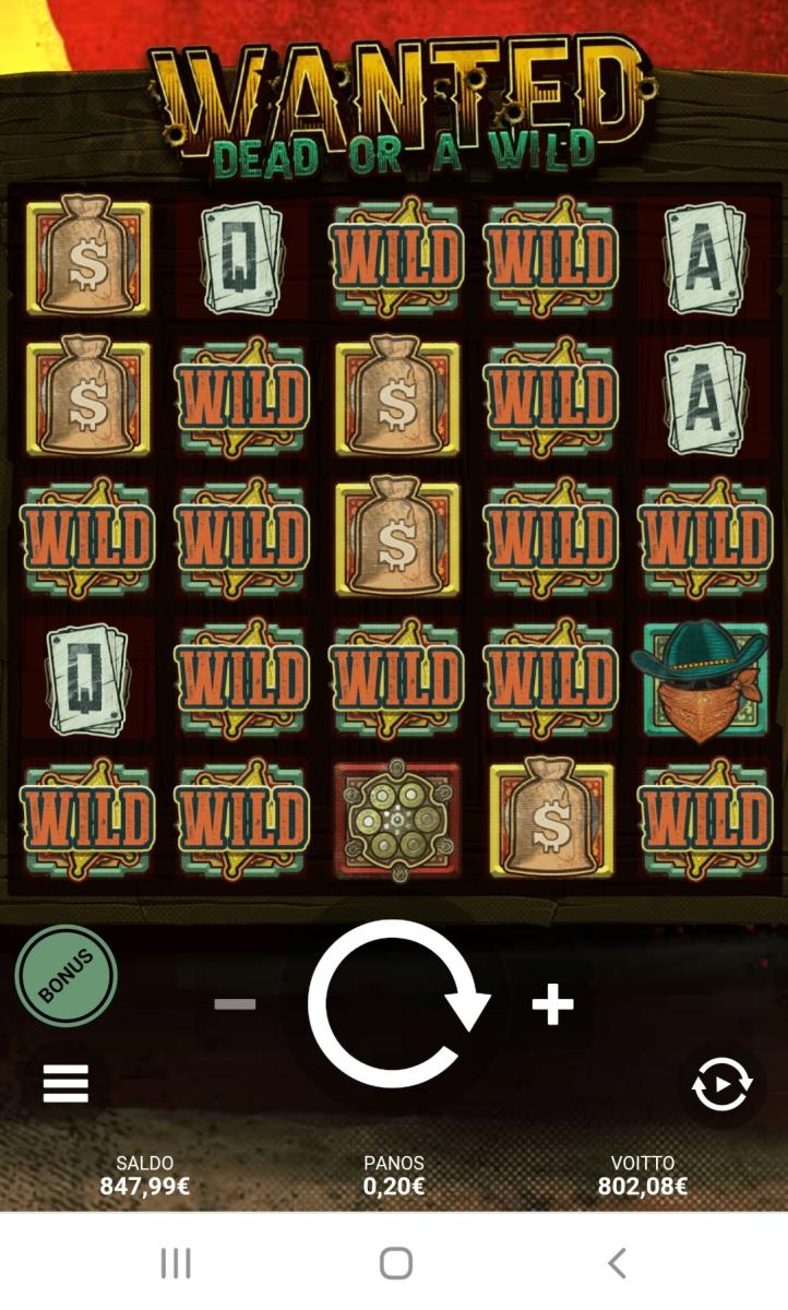 Wanted Dead or a Wild – Spinz (802.08 eur / 0.20 bet) | Jannevaan123