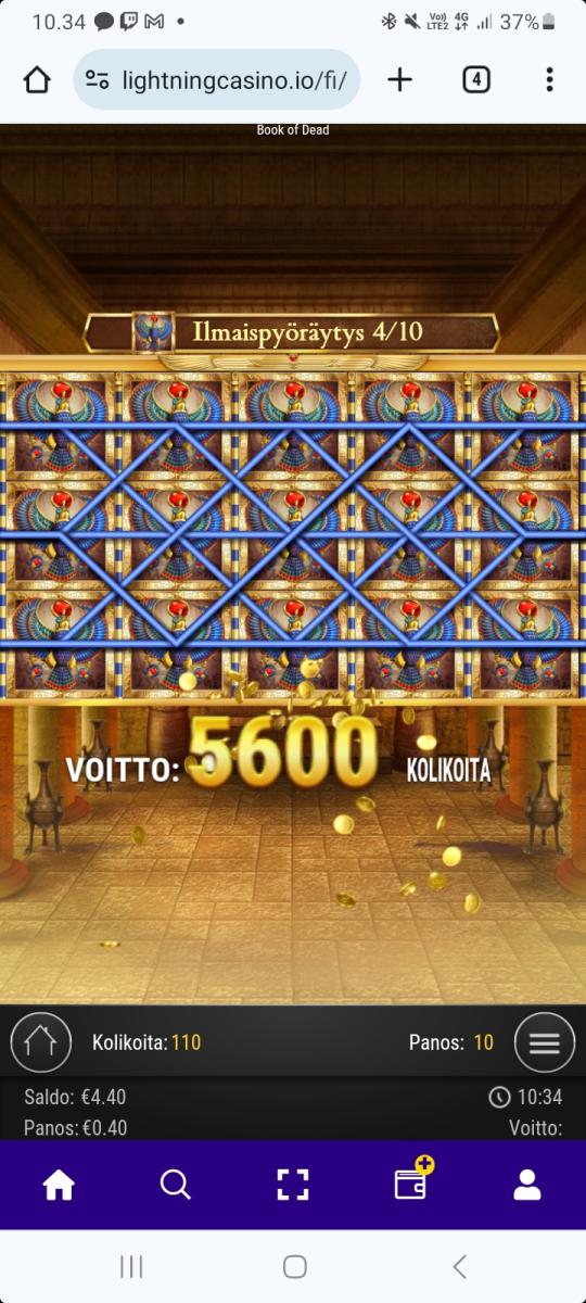 Book of Dead – LightningCasino (300 eur / 0.40 bet) | TeemuM
