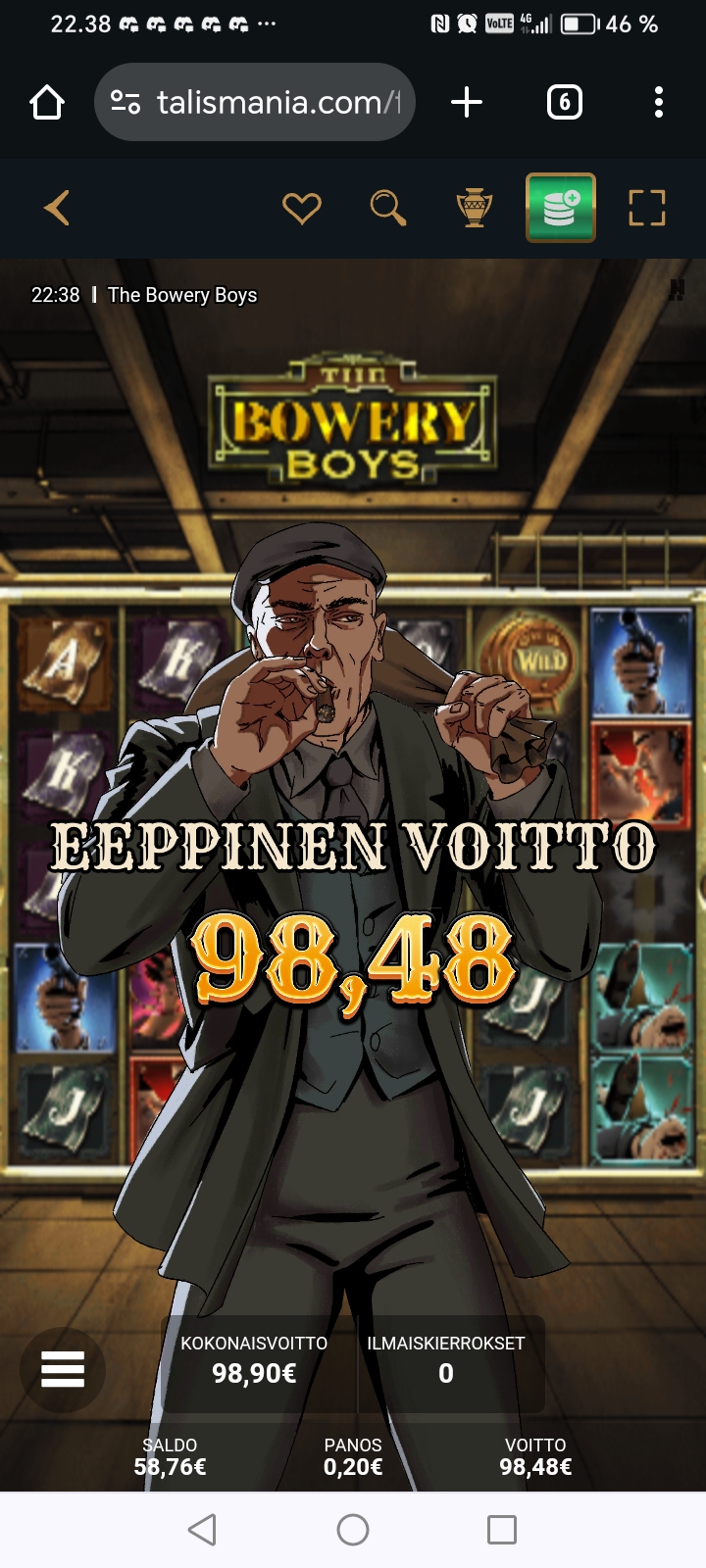 Bowery Boys – Talismania (98.90 eur / 0.20 bet) | Nimismies.