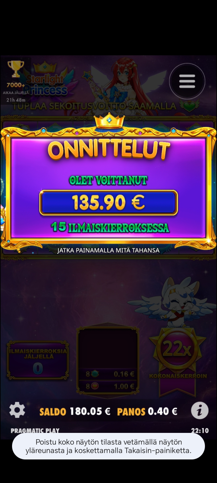 Starlight princess – Talismania (draft) (135.90 eur / 0.40 bet) | Nimismies.