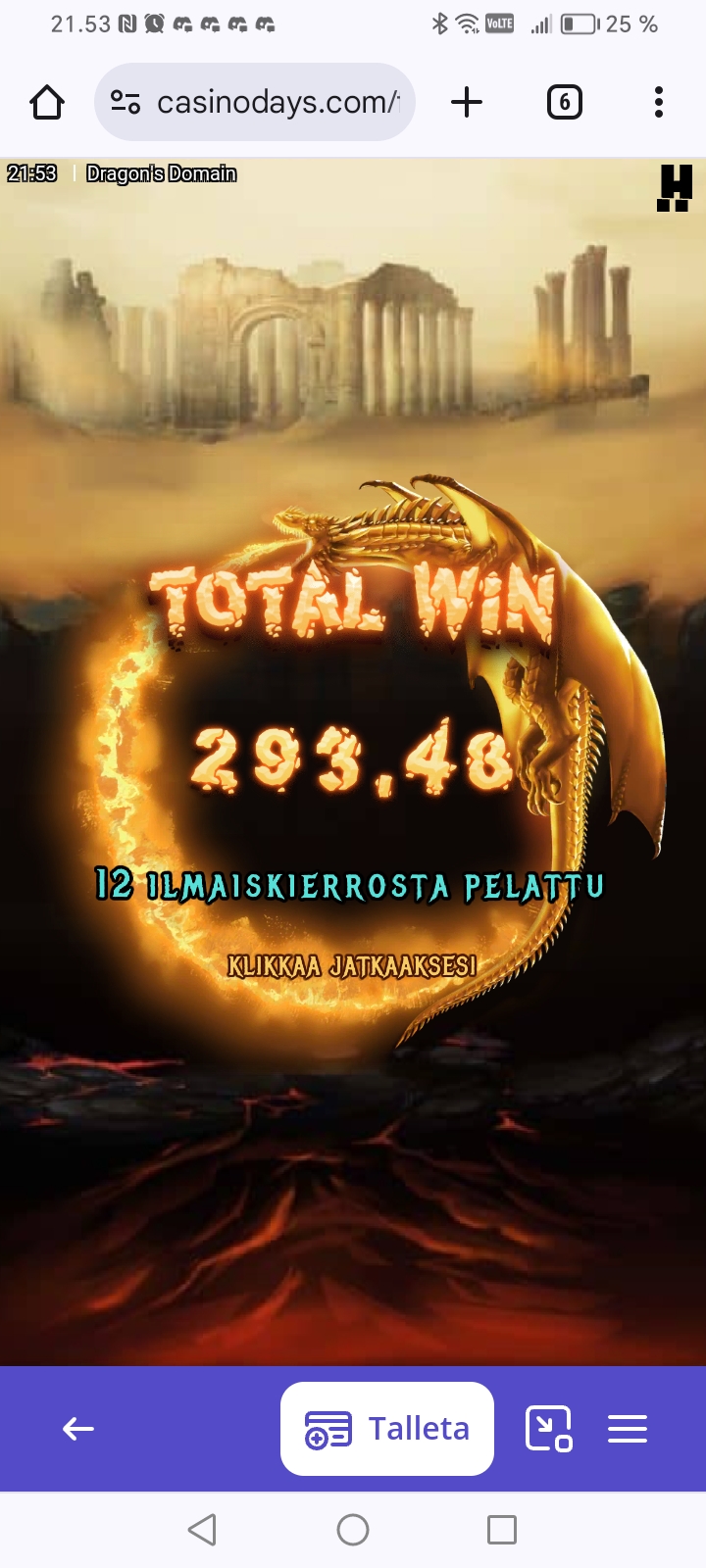 Dragon’s Domain – CasinoDays (draft) (293.48 eur / 0.40 bet) | Nimismies.