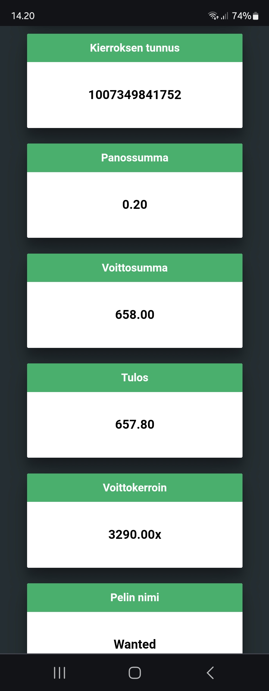 Wanted Dead or a Wild – 20bet (658 eur / 0.20 bet) | pazi73